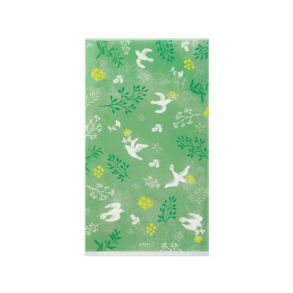 MIDORI - 3-Pocket Clear Folder with Flaps - A5 Slim | Birds
