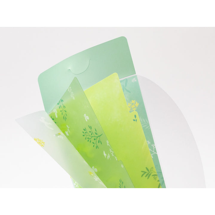 MIDORI - 3-Pocket Clear Folder with Flaps - A5 Slim | Birds