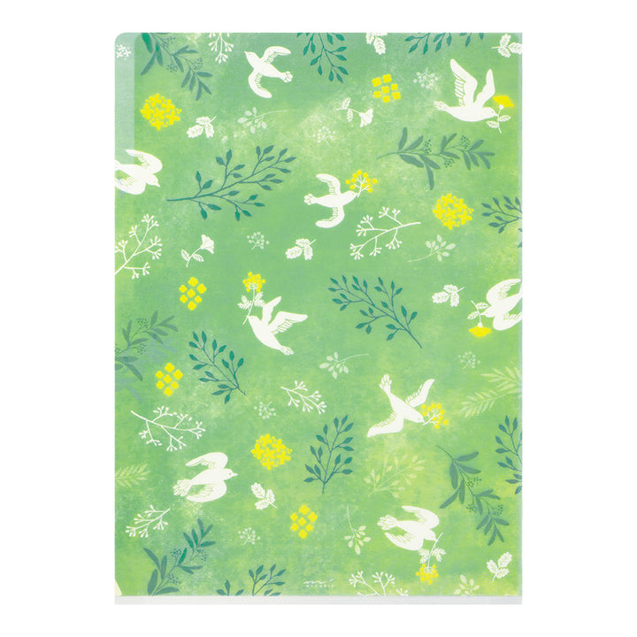 MIDORI - 3-Pocket Clear Folder - A4 | Birds
