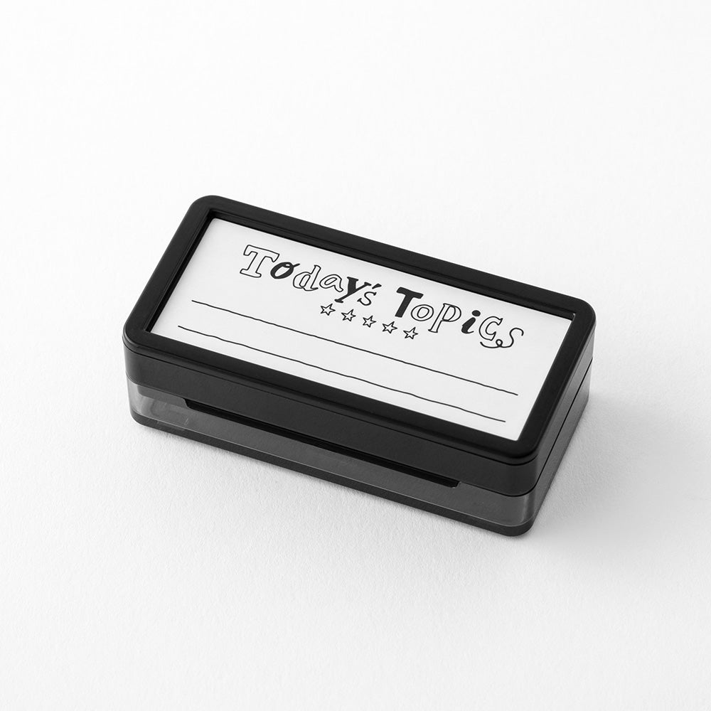 MIDORI - Paintable Stamp Pre-inked – Half Size - Today's Topics/One Phrase of the Day