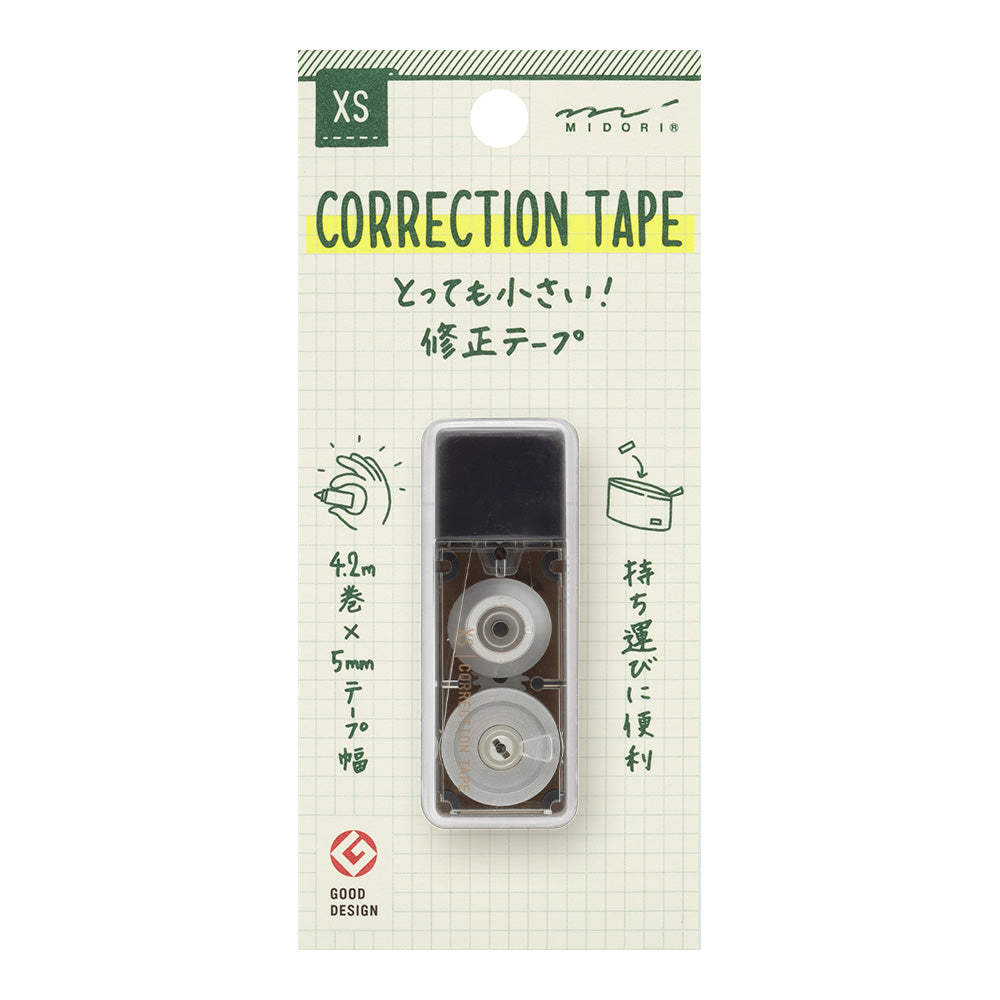 MIDORI - XS Correction Tape - Red/Blue/Black/White - Free Shiping to US and Canada