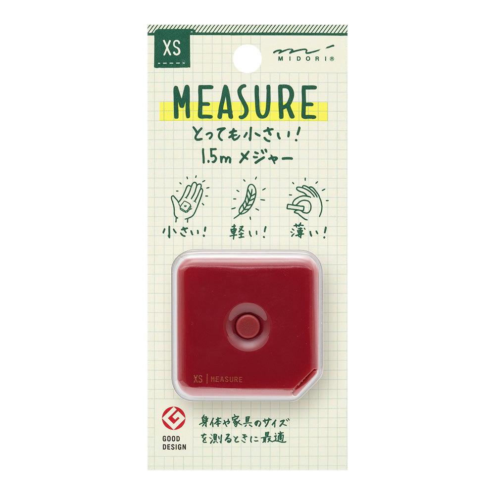 MIDORI - XS Measure Tape 1.5M - Red/Blue/Black/White - Free shipping to US and Canada - Buchan's Kerrisdale Stationery