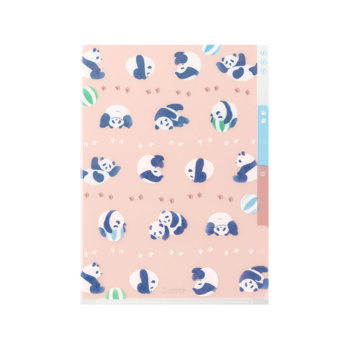 Midori - 3 Pocket Clear Folder - A5 - Panda