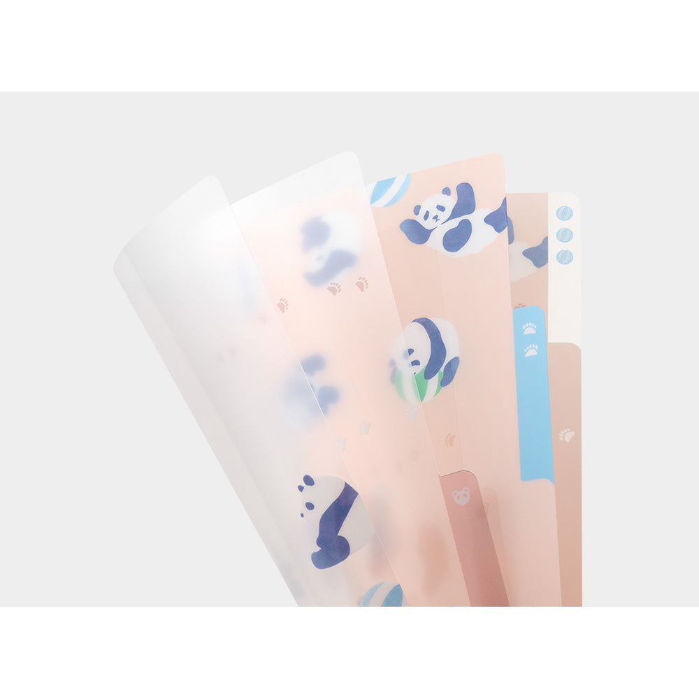 Midori - 3 Pocket Clear Folder - A5 - Panda