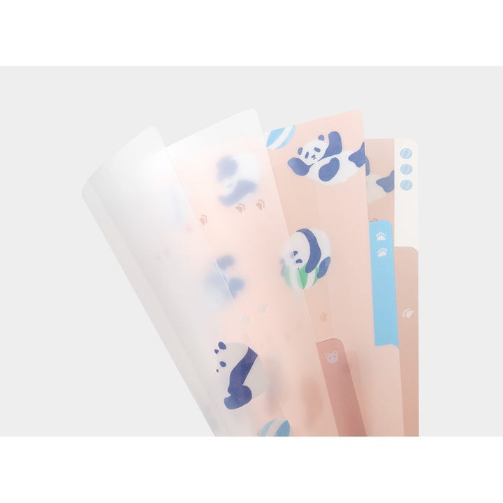 Midori - 3 Pocket Clear Folder - A5 - Panda