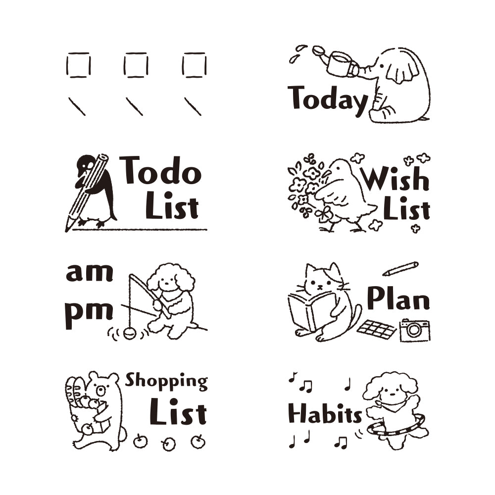 MIDORI - Paintable Rotating Stamp - Dial List
