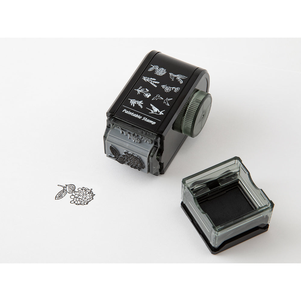 MIDORI - Paintable Rotating Stamp - Dial Flower & Bird