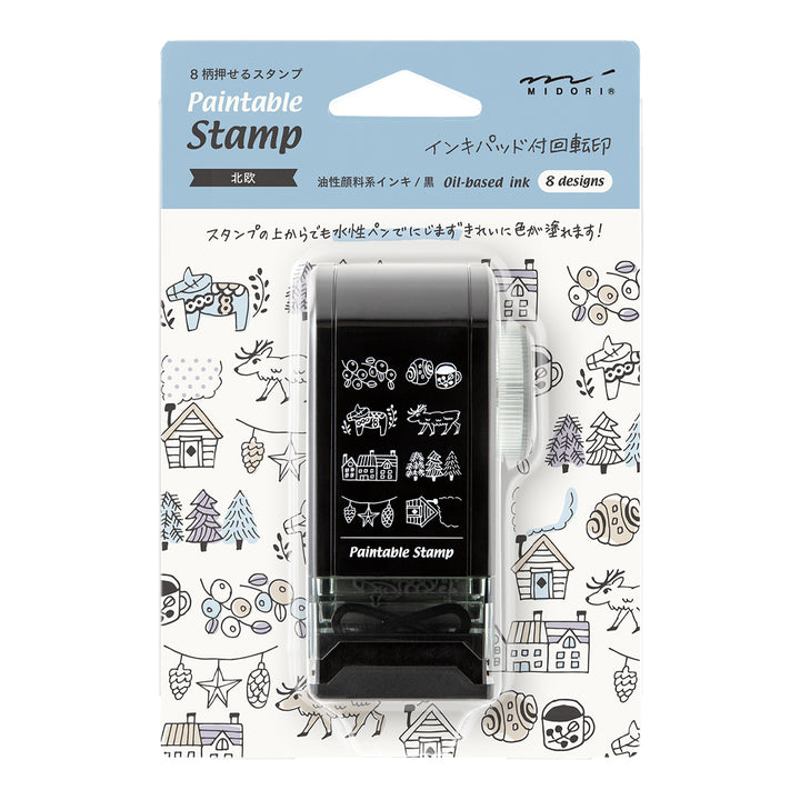 MIDORI - Paintable Rotating Stamp - Dial Nordic Motif