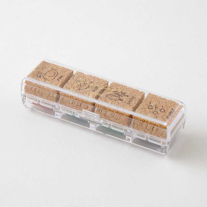 MIDORI - Yuru Log Paintable Stamp - Pre-Inked - Forest Scenery