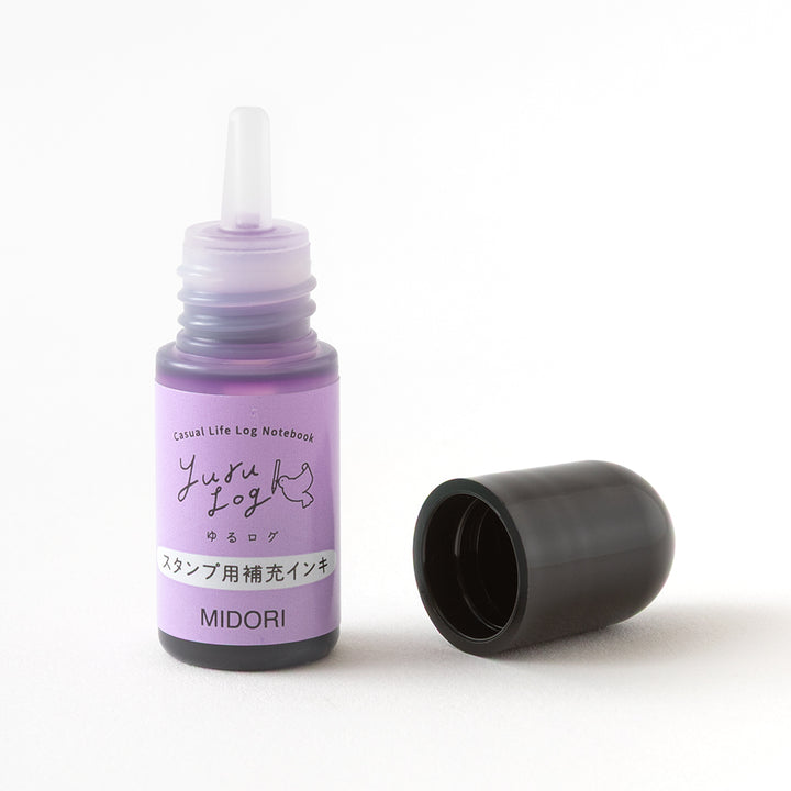 MIDORI - Yuru Log Paintable Stamp Pre-Inked - Ink Refill -  Purple