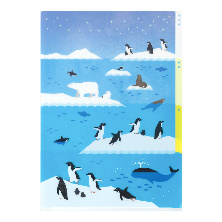MIDORI - 3-Pocket Clear Folder - A4 | Sea Creatures