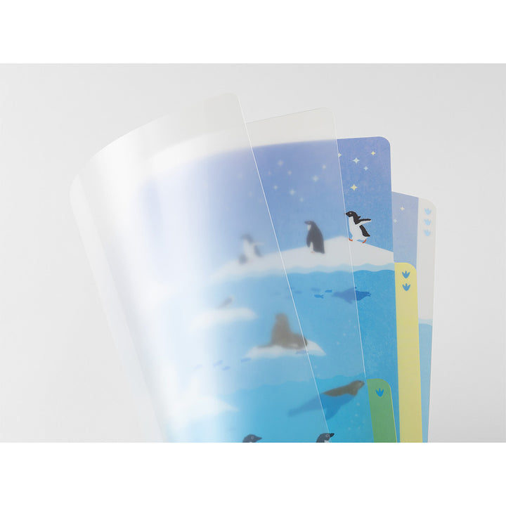 MIDORI - 3-Pocket Clear Folder - A4 | Sea Creatures