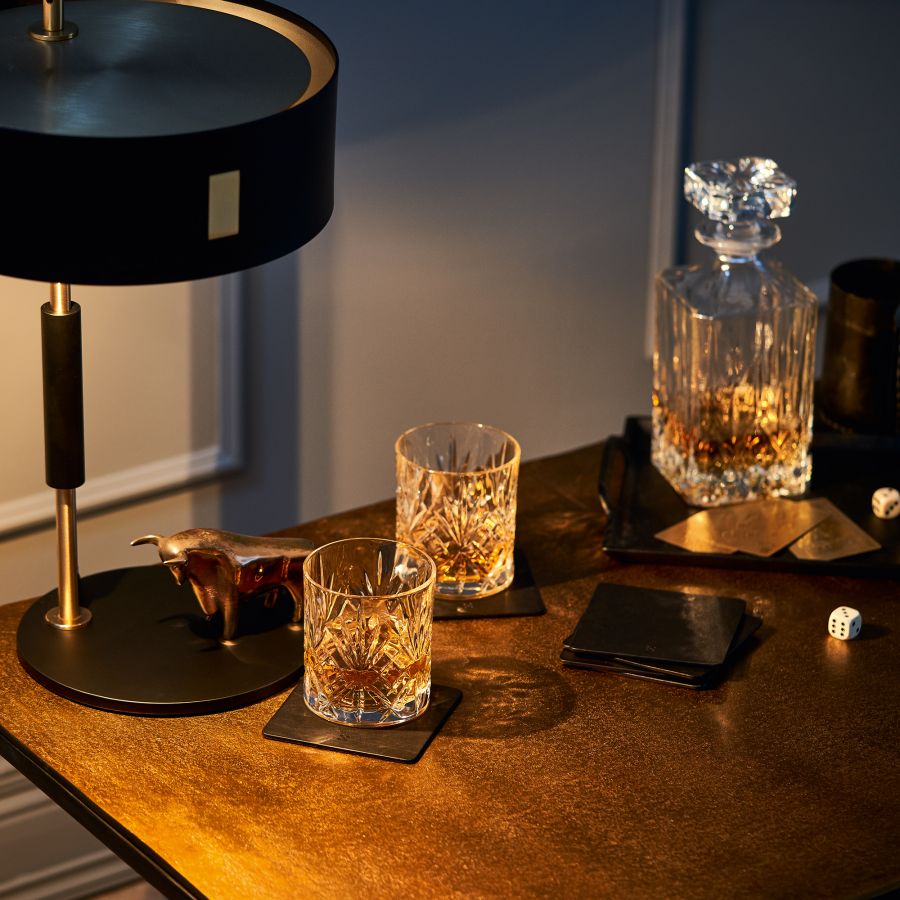 Legendar - Leather Coaster - Set of 4  - DRYNK - Black