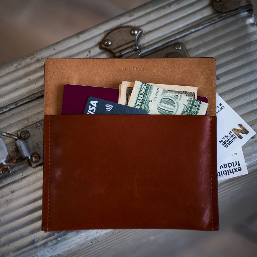 Legendar - Leather Mini Briefcase TRYP - Chesnut