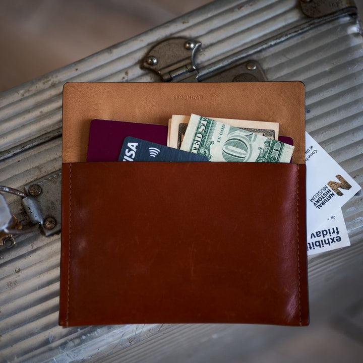 Legendar - Leather Mini Briefcase TRYP - Chesnut