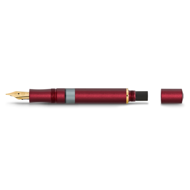 KAWECO - Piston AL Sport Fountain Pen - Solo | Bordeaux/Gold