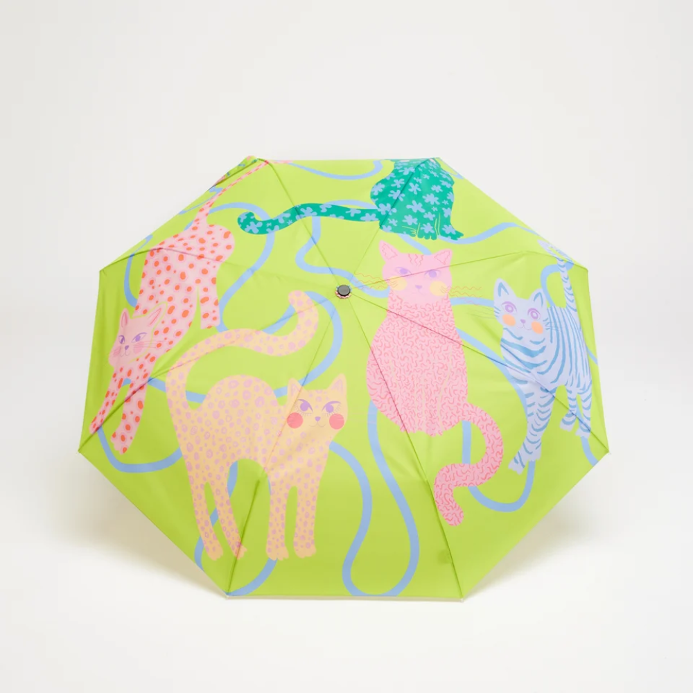 Original Duckhead - Compact Umbrella - Lime Arty Cats