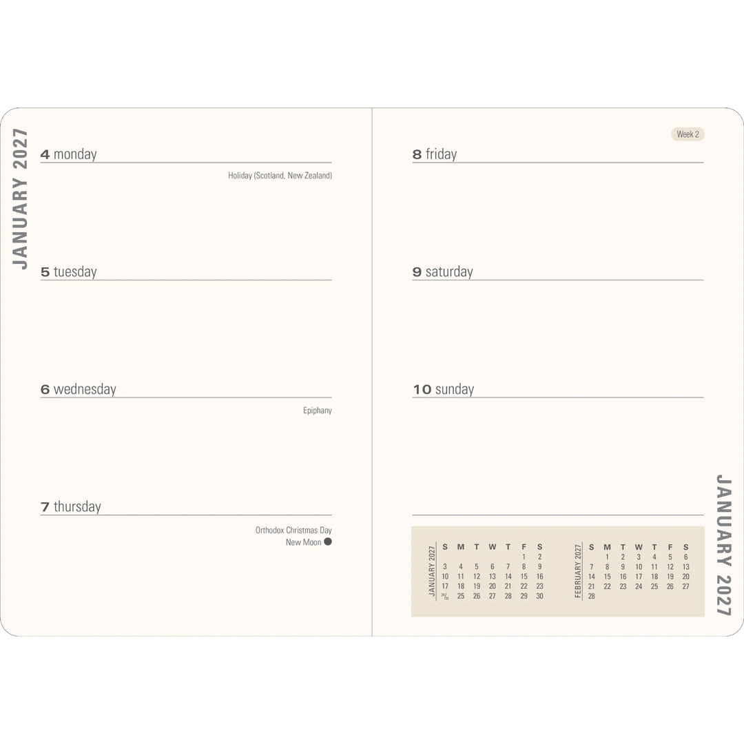 Peter Pauper Press - 2027 Weekly Planner - 16 Months Engagement Calendar - Watercolor Treescape