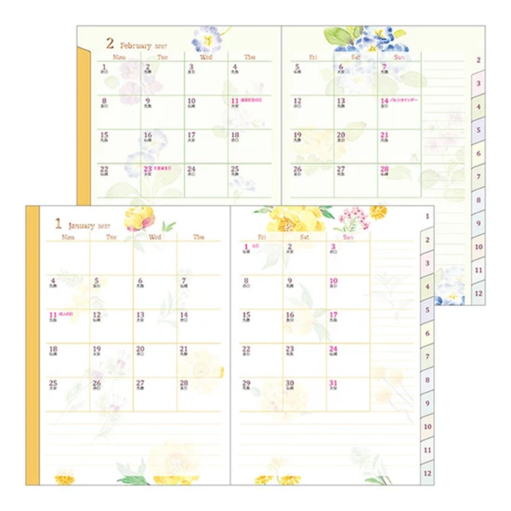 Midori - 2027 Pocket Diary - Country Time Flower
