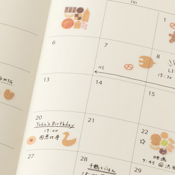 Midori - Sticker Calendar Set - Margin Cookie