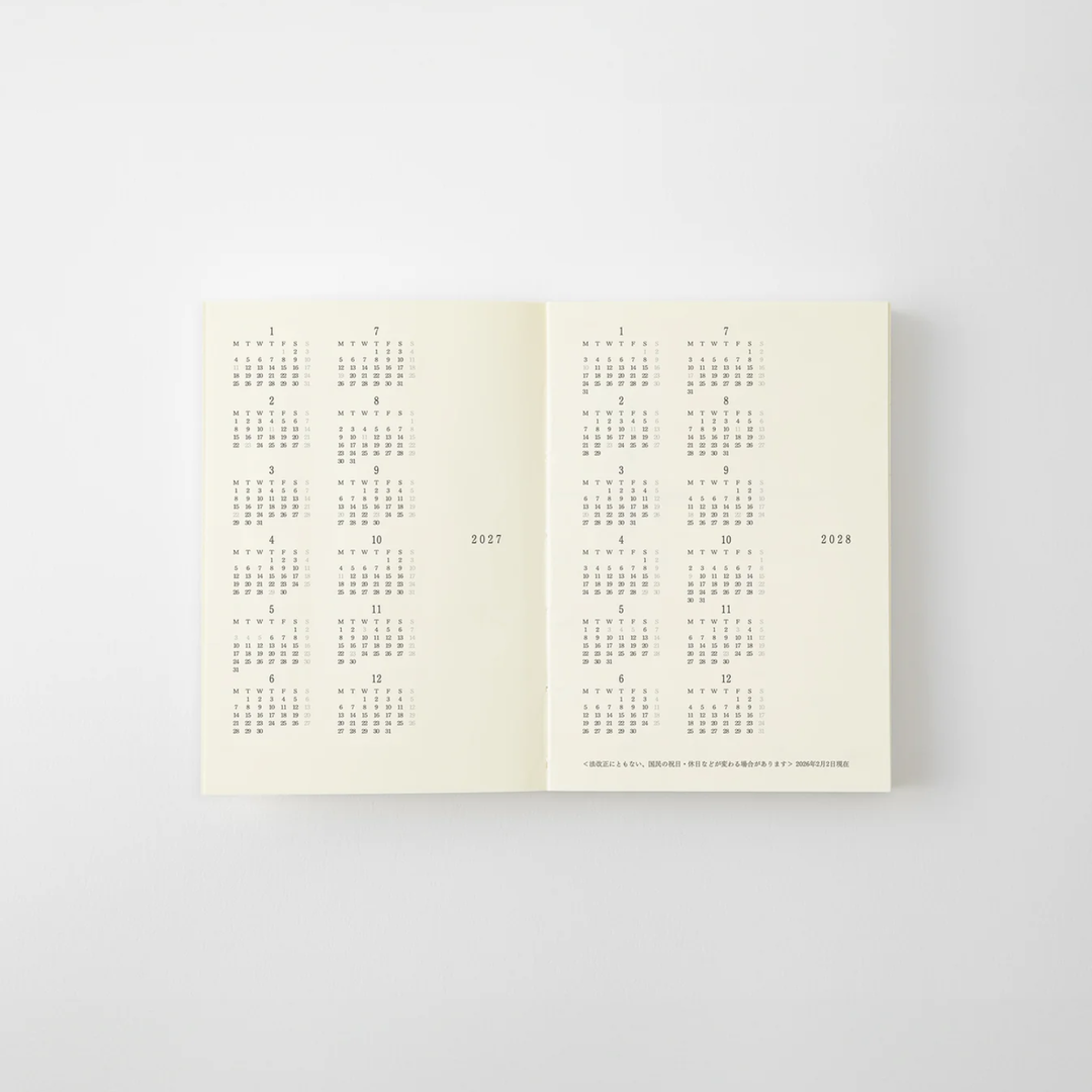 Midori - MD Notebook Diary 2027 - A7