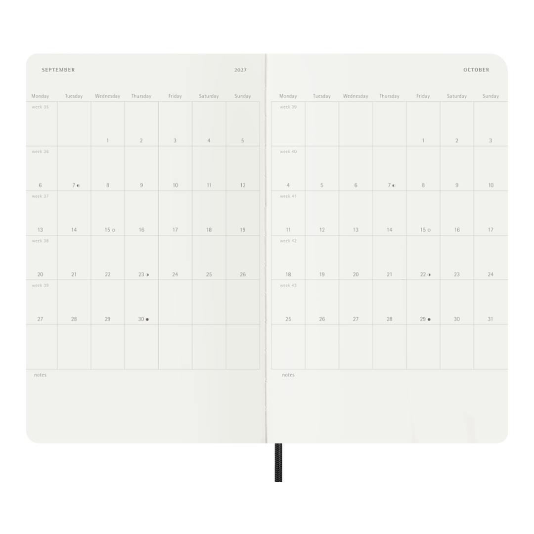 Moleskine - Classic Planner 2027 - Weekly Horizontal - Large