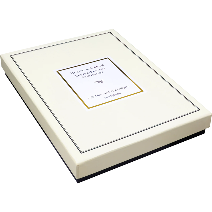 Peter Pauper Press - Black & Cream Stationery Set