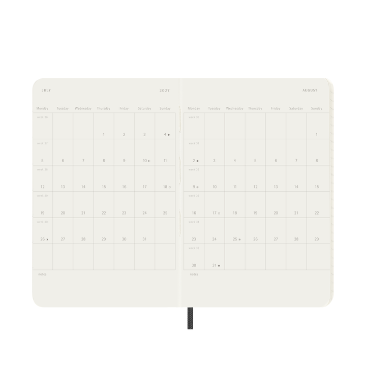 Moleskine - Classic Planner 2027 - Weekly Horizontal - Pocket