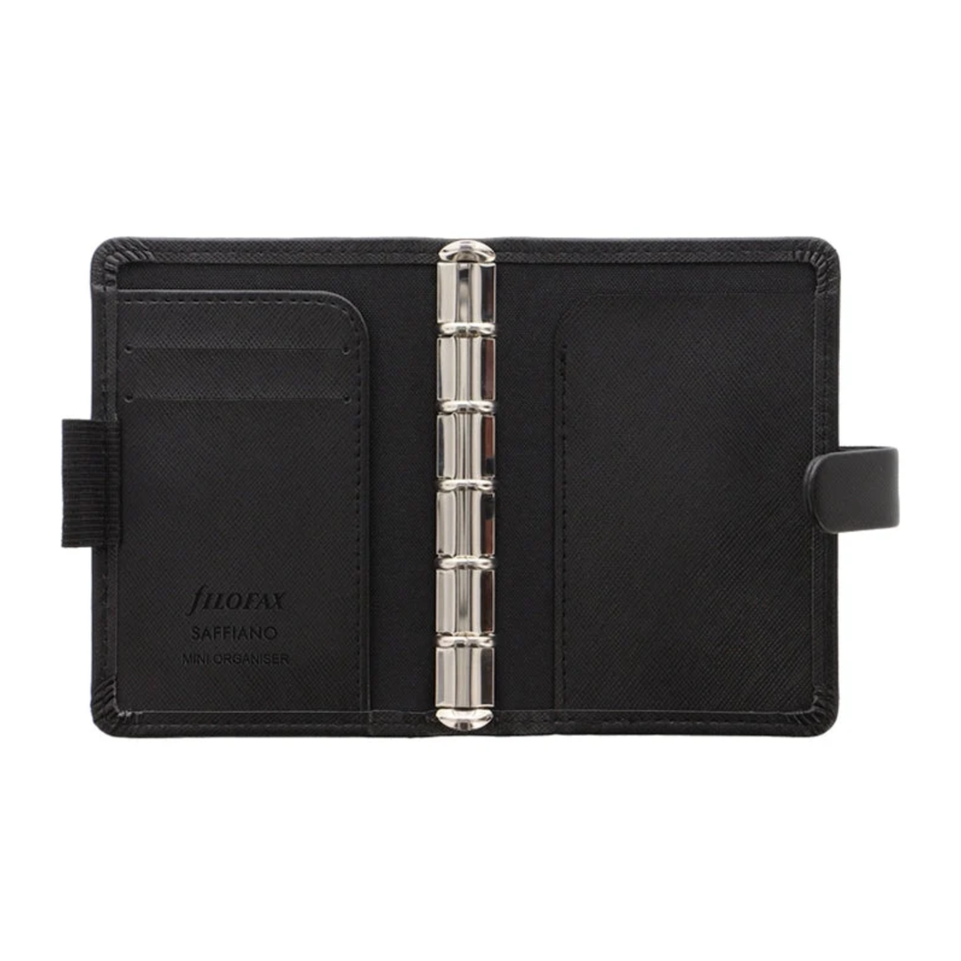 Filofax - 2027 Mini Saffiano Organizer - Week on Two Pages - Black