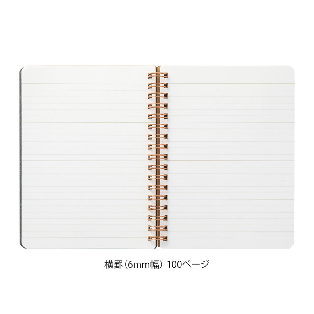 Midori - MD World Meister's Ring Notebook Grain B6 - Red