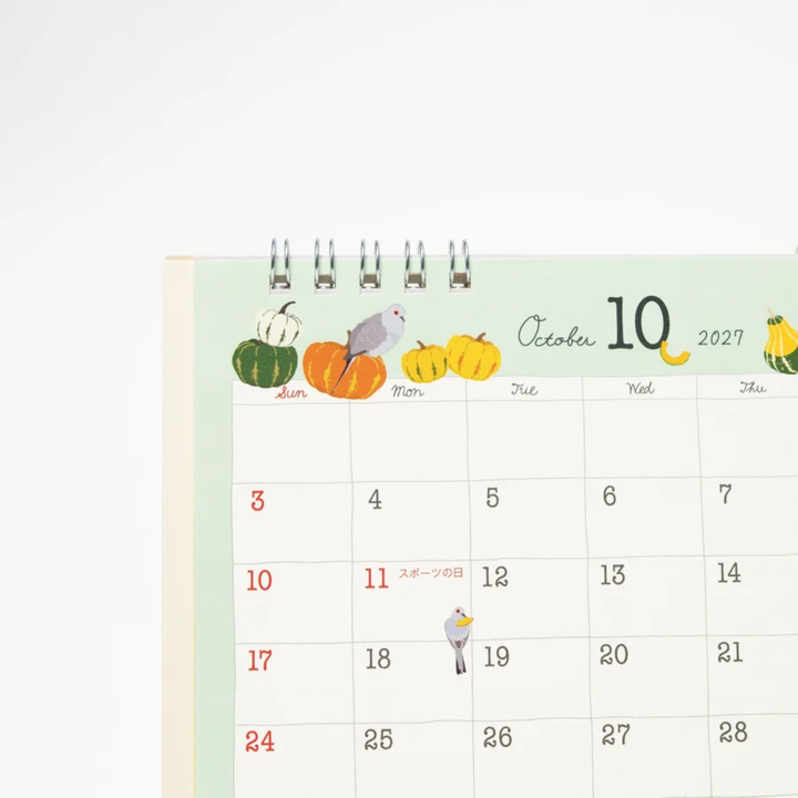 Midori - 2027 Ring Calendar - Bird