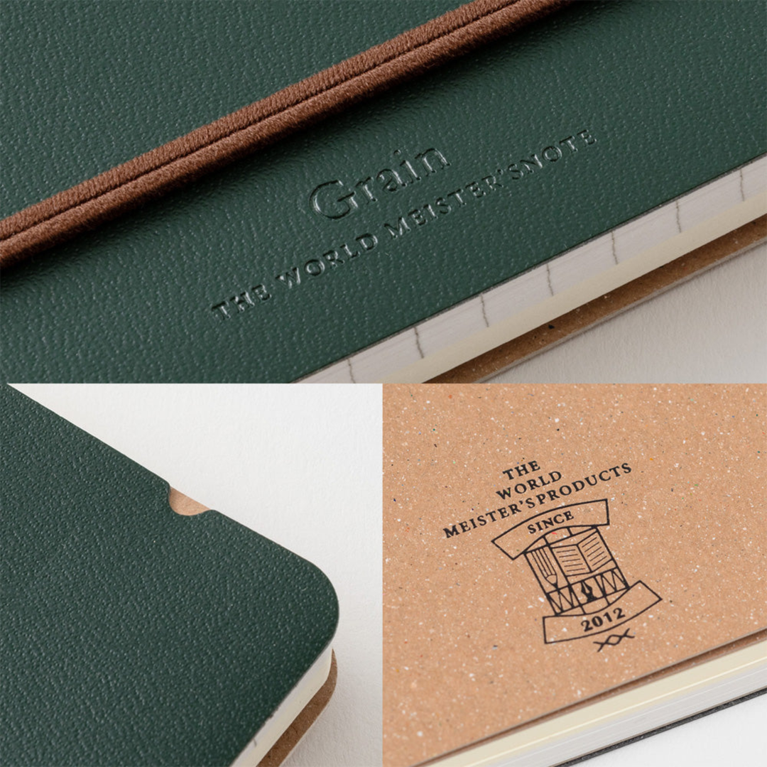 Midori - MD World Meister's Ring Notebook Grain B6 - Green
