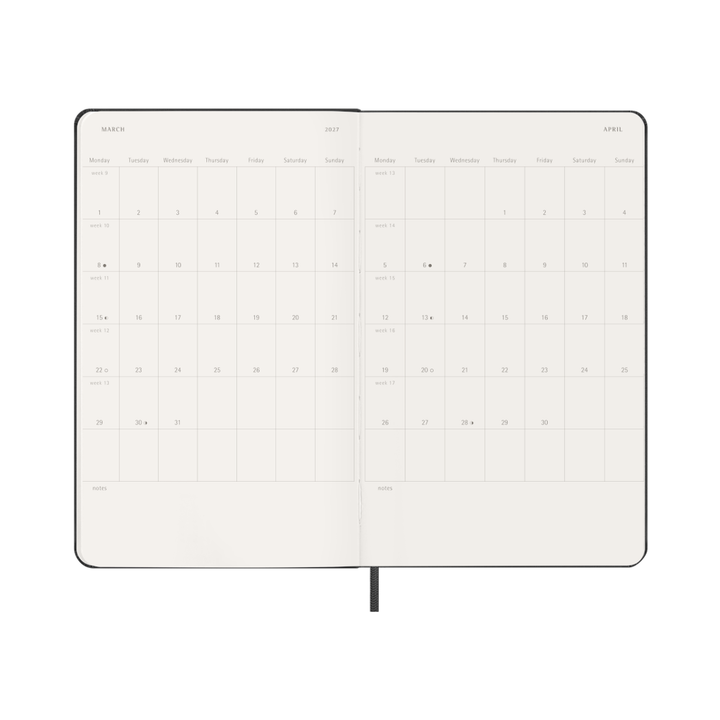 Moleskine - Classic Planner 2027 - Weekly Notebook Diary - Large