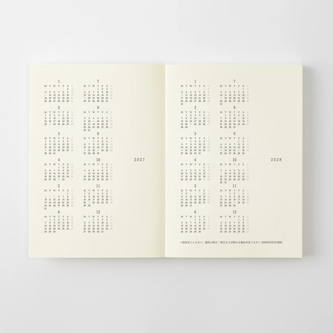 Midori - MD Notebook Diary 2027 - A6