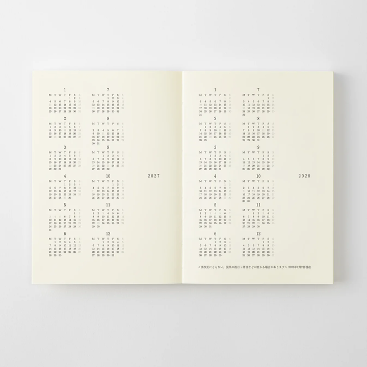 Midori - MD Notebook Diary 2027 - A6