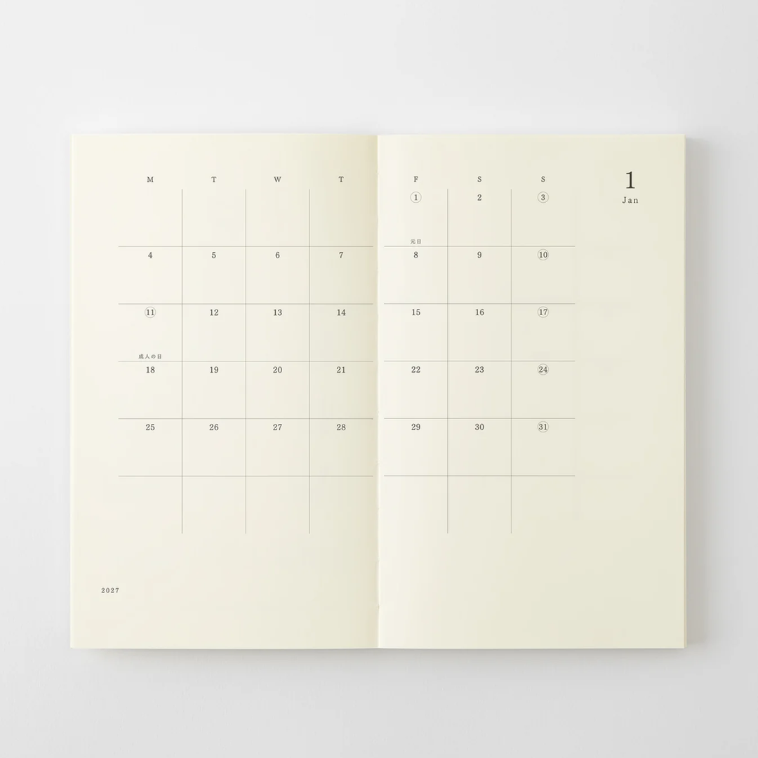 Midori - MD Notebook Diary 2027 - B6 Slim