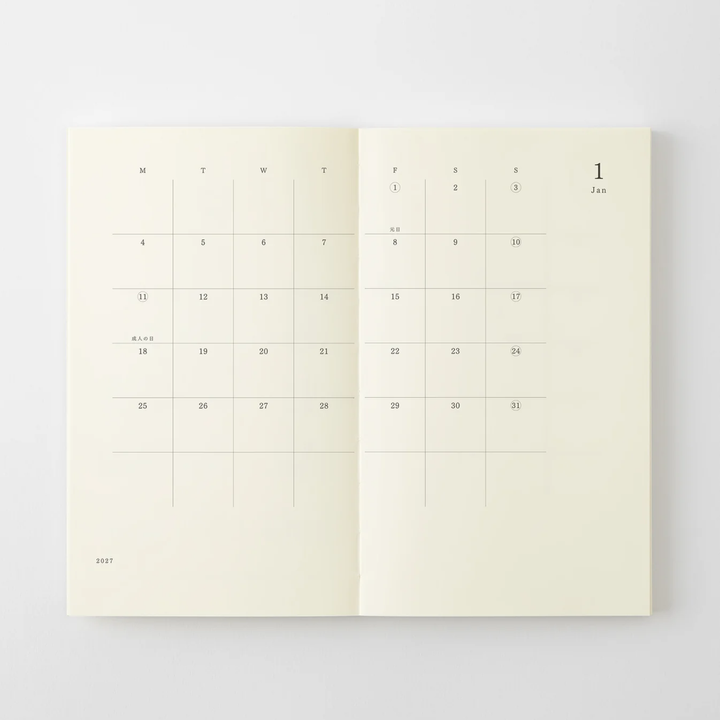 Midori - MD Notebook Diary 2027 - B6 Slim