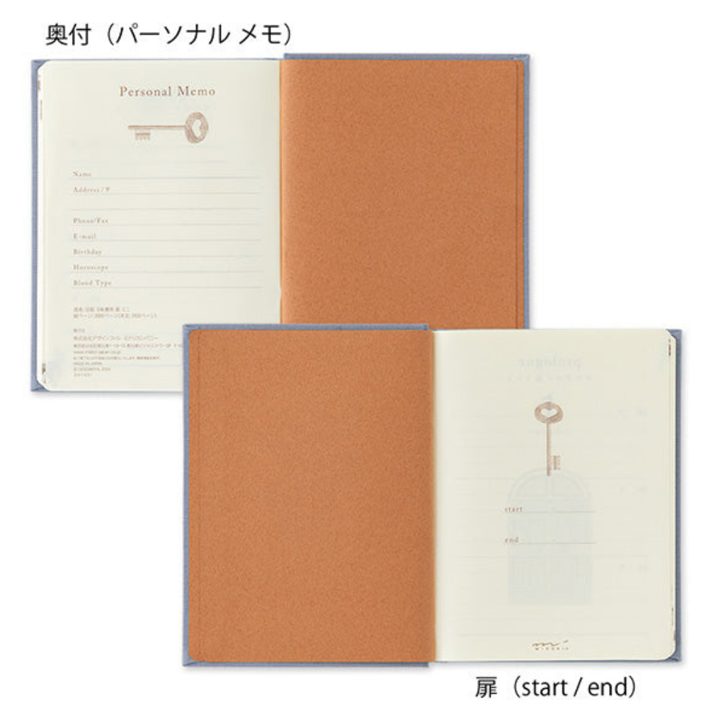 Midori - 3-Year Diary Gate Mini Blue-Purple