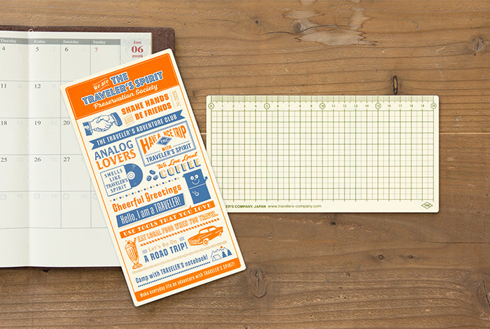 Traveler's Notebook - 2026 Plastic Sheet - Regular Size