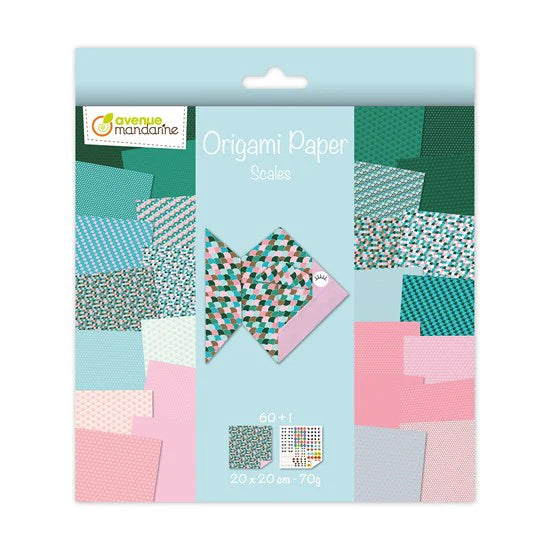 Avenue Mandarine - Origami Kit - 60 Sheets - Scales