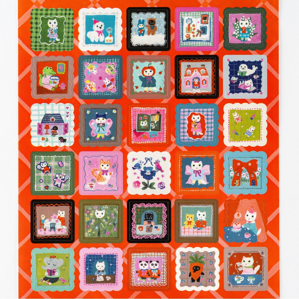 Hobonichi 2027 - Yumi Kitagishi: Stickers - Daily Life of White Cat