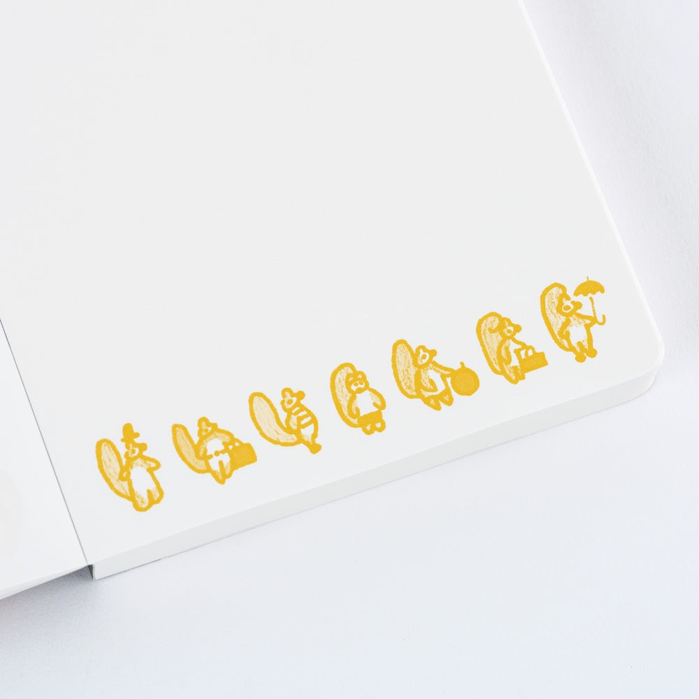 Hobonichi Techo 2026 - Hobonichi Paper(s) - 100%ORANGE: Squirrel Appears