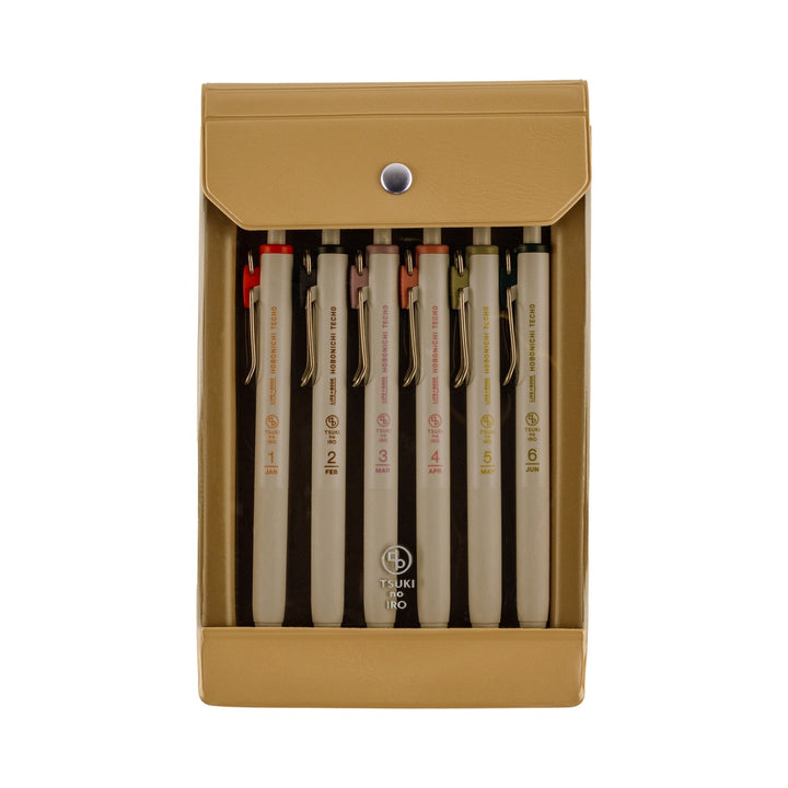 Hobonichi Techo 2026 - TSUKI no IRO Uniball One 0.38mm - Jan-June Set with Case