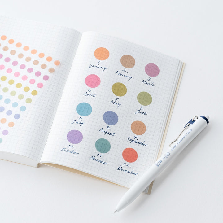 Hobonichi 2027 - TSUKI no IRO: Transparent Dot Stickers (15mm)