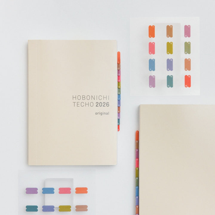 Hobonichi Techo 2026 - TSUKI no IRO Index Stickers