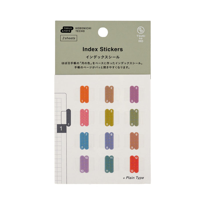 Hobonichi Techo 2026 - TSUKI no IRO Index Stickers