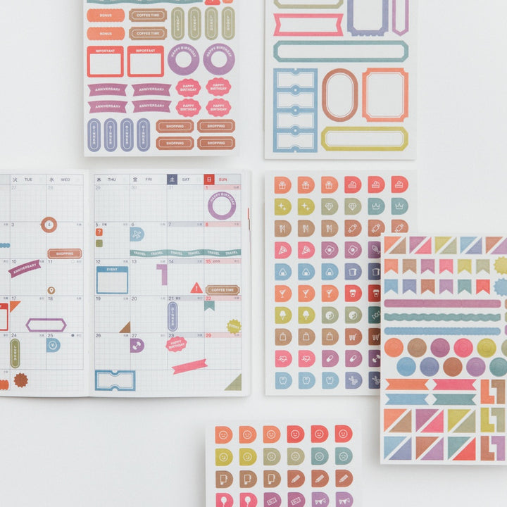 Hobonichi 2027 - TSUKI no IRO: Sticker Set (Schedule)