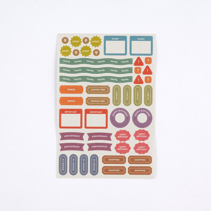 Hobonichi 2027 - TSUKI no IRO: Sticker Set (Schedule)