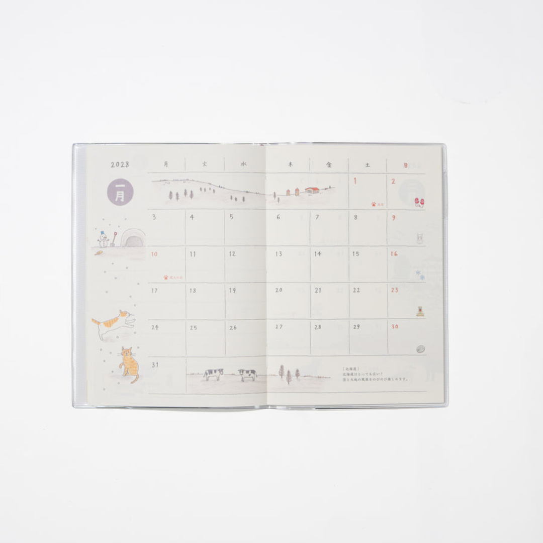 Midori - 2027 Mini Pocket Diary - Cat