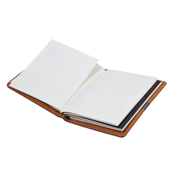TROIKA - Bullet Journal - A5 - 2 Notebooks with Leather Cover